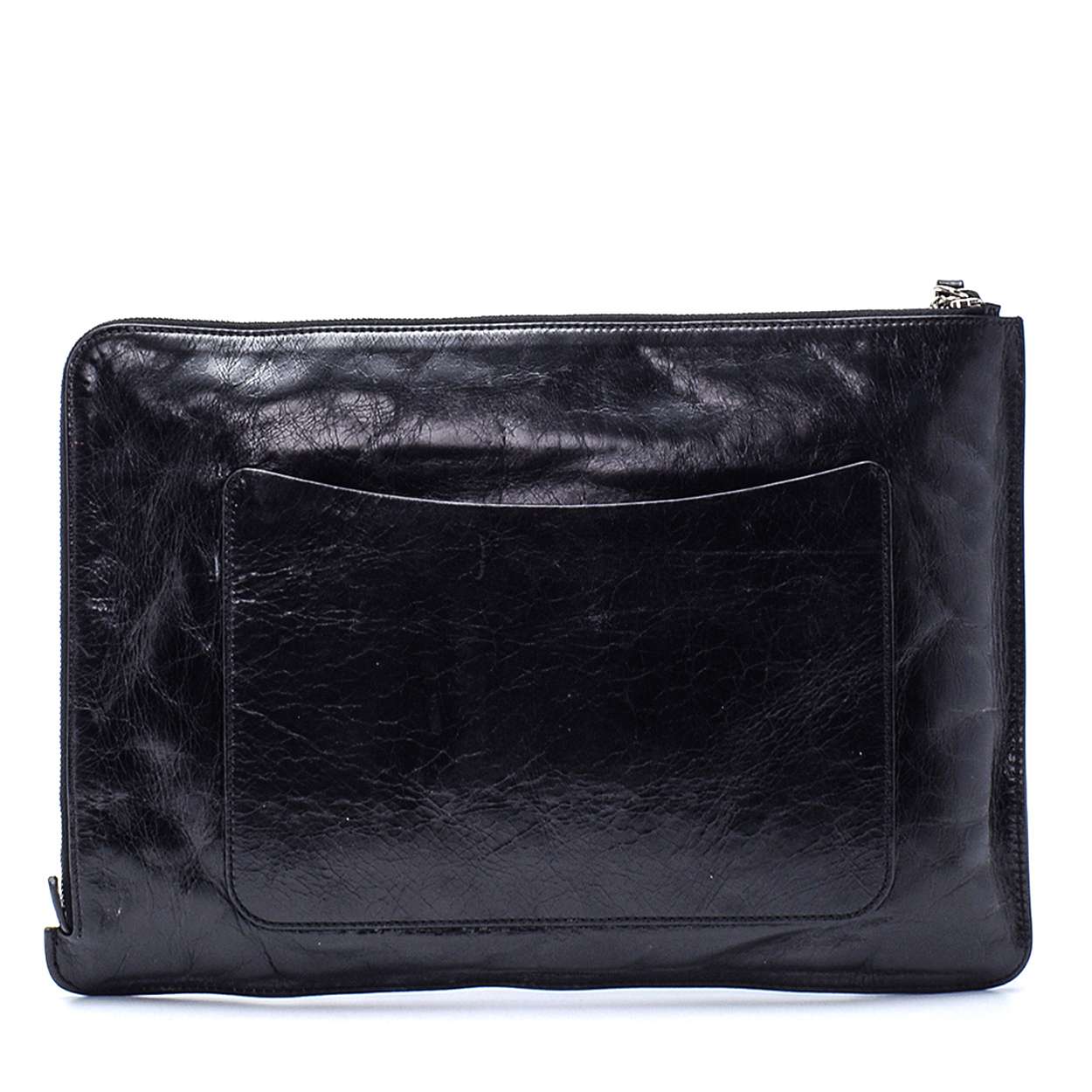 Chanel -  Black Feministe Leather Clutch  